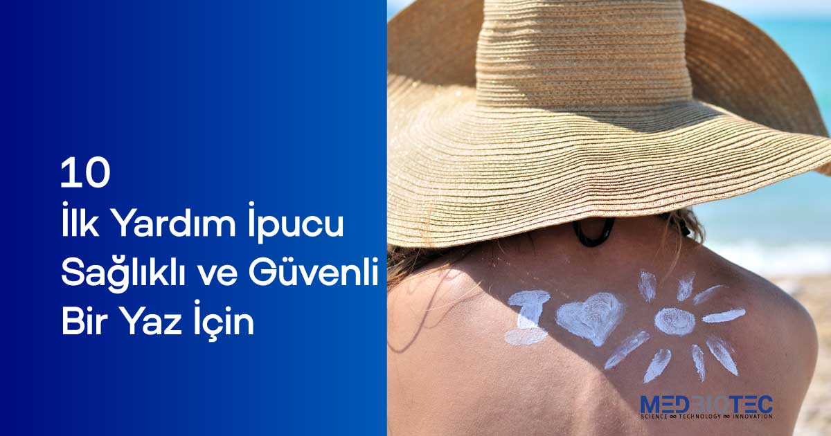 Güneşten koruyan bir kadın, güneş kremi uygularken. İlk yardım ve kolajen ile cilt bakımı konsepti.