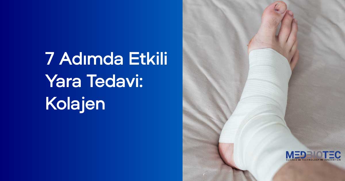 Kolajen destekli yara bakım sürecini temsil eden görsel.