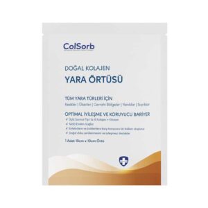 Kolajen Tip 1 & 3 Örtü Yara Tedavi - 10cm x 10cm, ColSorb
